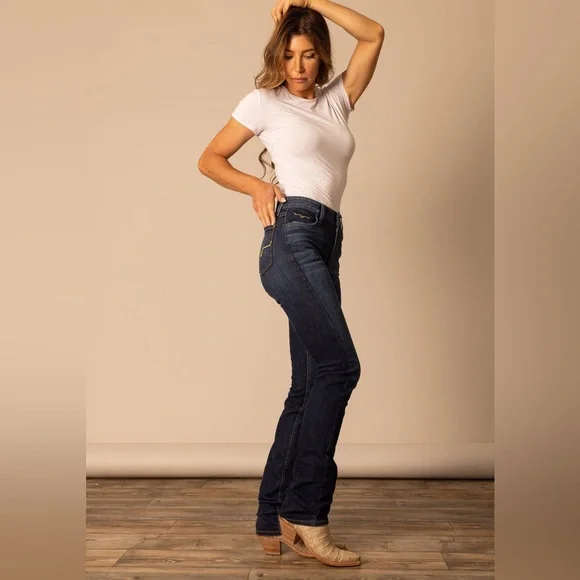 Kimes Ranch Sarah jeans women’s sz 16 x 32 dark wash high waisted slim bootcut - Picture 11 of 12